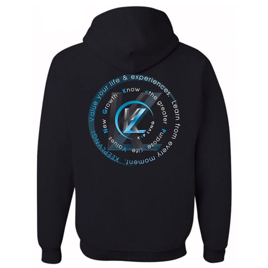 KP LVNG Tag logo Collection hoodie - Black