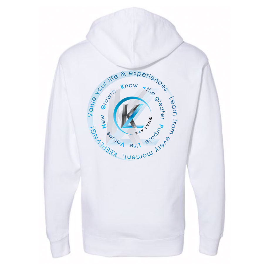KP LVNG Tag Collection logo hoodie - White