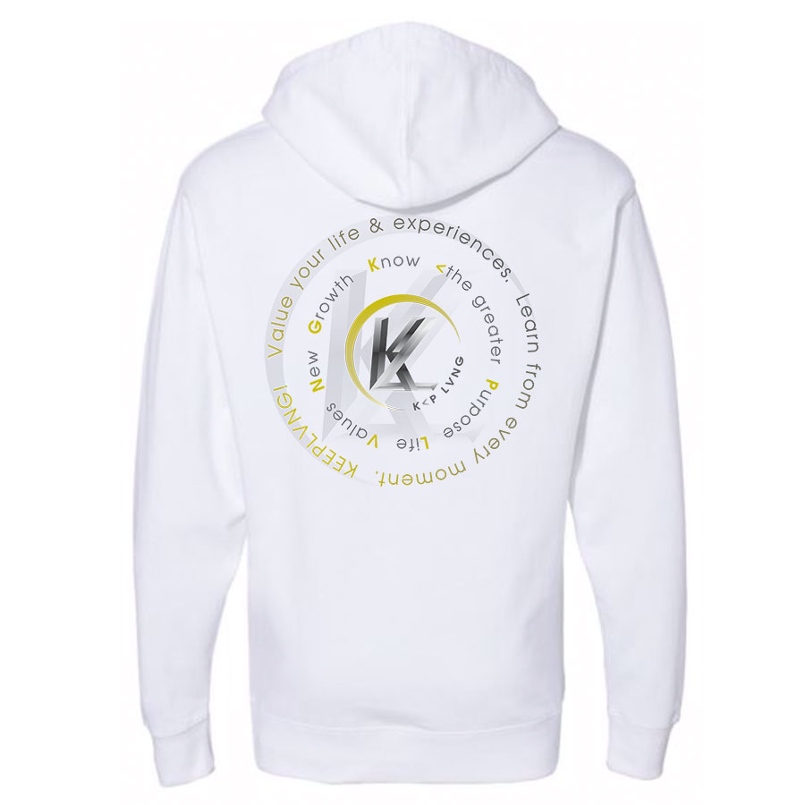 KP LVNG Tag Collection logo hoodie - White - Image 8