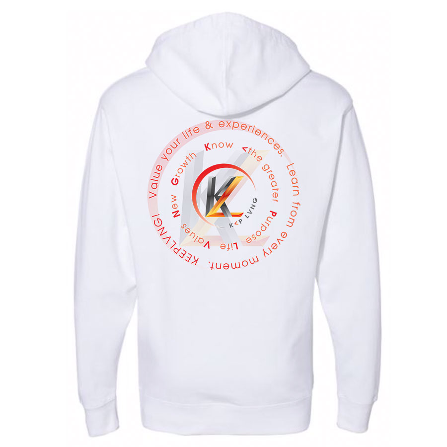 KP LVNG Tag Collection logo hoodie - White - Image 4