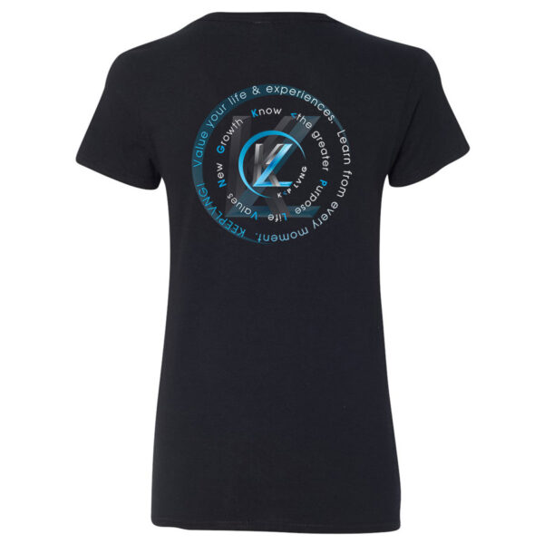 KP LVNG Tag logo Collection V-neck T-shirt - Black