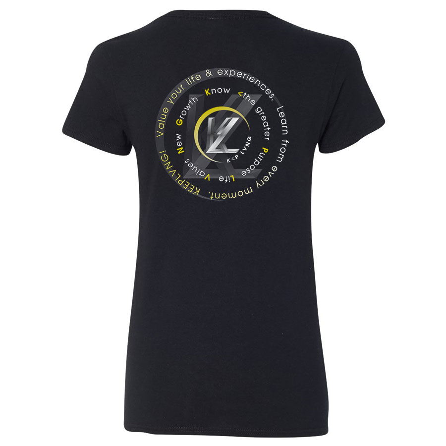 KP LVNG Tag logo Collection V-neck T-shirt - Black - Image 4