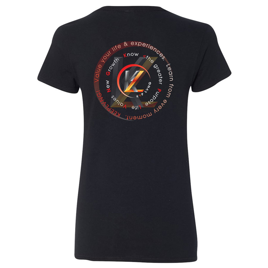 KP LVNG Tag logo Collection V-neck T-shirt - Black - Image 5